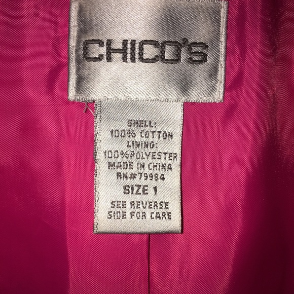 GORGEOUS CHICO’S BLACK & WHITE BLAZER-LIKE NEW - Picture 5 of 6